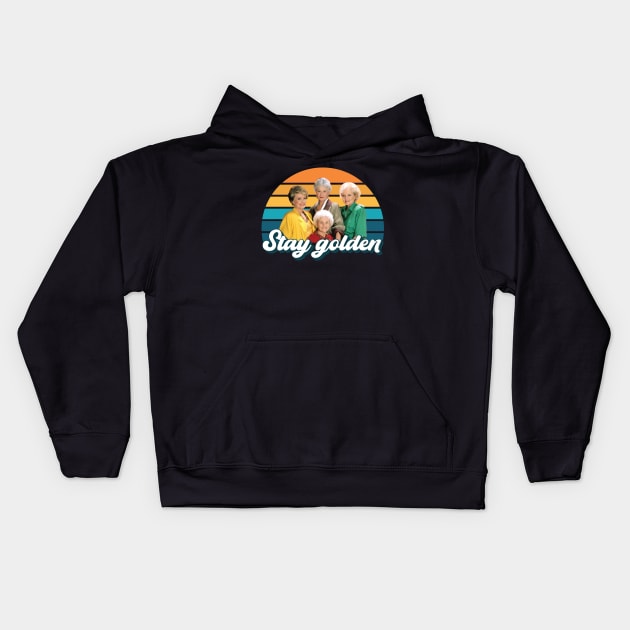 Stay Golden Kids Hoodie by kangaroo Studio